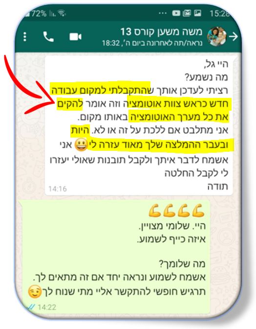 אוטומציה ראש צוות